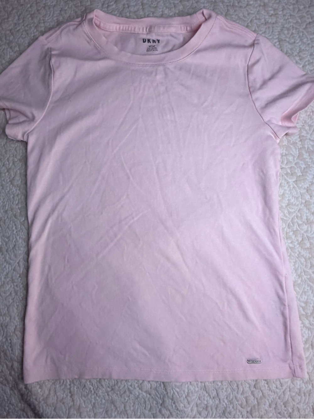 DKNY Light Pink Short Sleeve Crewneck Tee